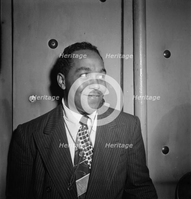 Portrait of Charlie Parker, Three Deuces, New York, N.Y., ca. Aug. 1947. Creator: William Paul Gottlieb.