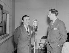 Portrait of Charlie Spivak and William P. Gottlieb, WINX, Washington, D.C., ca. 1940. Creator: Delia Potofsky Gottlieb