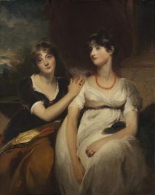 Portrait of Charlotte and Sarah Carteret-Hardy, 1801. Creator: Thomas Lawrence (British, 1769-1830)