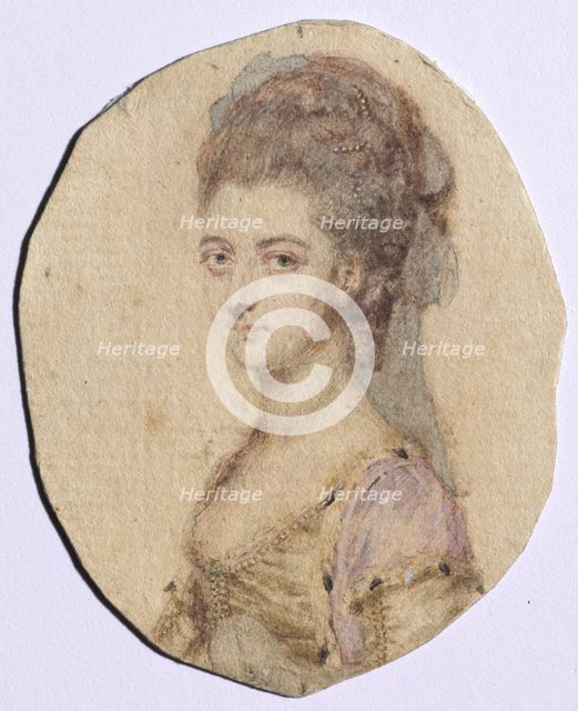Portrait of Charlotte Bertie, née Warren, 4th Countess of Abingdon, 1778. Creator: John I Smart (British, 1741-1811).
