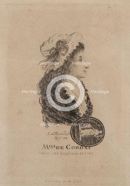 Portrait of Charlotte Corday (1768-1793).