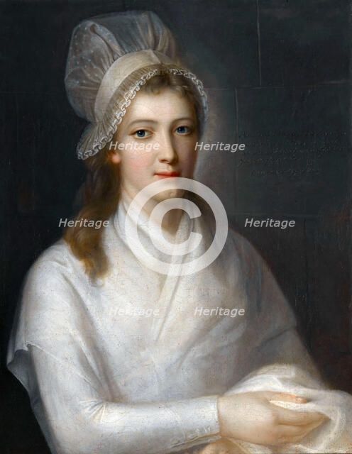 Portrait of Charlotte Corday (1768-1793). Artist: Hauer, Jean-Jacques (Johann Jakob) (1751-1829)