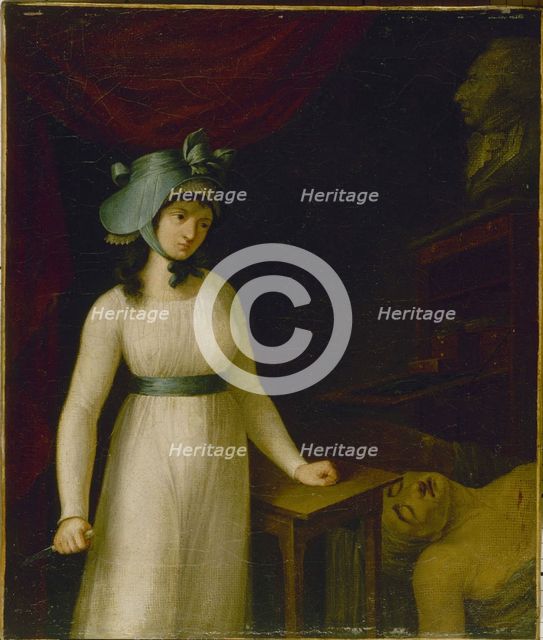 Portrait of Charlotte Corday (1768-1793) in the moment after she assassinated Marat, c1793. Creator: Unknown.