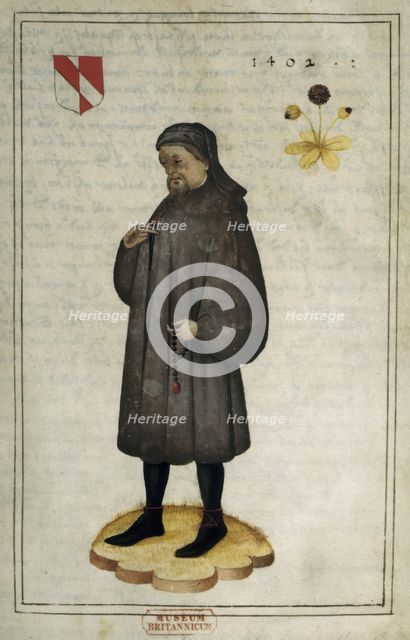 Portrait of Chaucer, 16th century. Creator: Unknown.