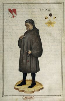 Portrait of Chaucer, 16th century. Creator: Unknown