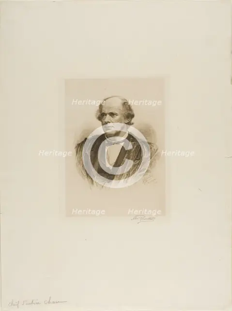 Portrait of Chief Justice Chase, 1890. Creator: Max Rosenthal.