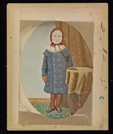 Portrait of child in winter coat, about 1850-1860. Creator: Unknown