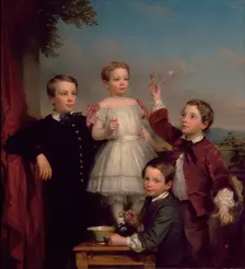 Portrait of Children (image 2 of 2), 1853. Creator: George Augustus Baker