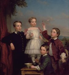 Portrait of Children (image 2 of 2), 1853. Creator: George Augustus Baker