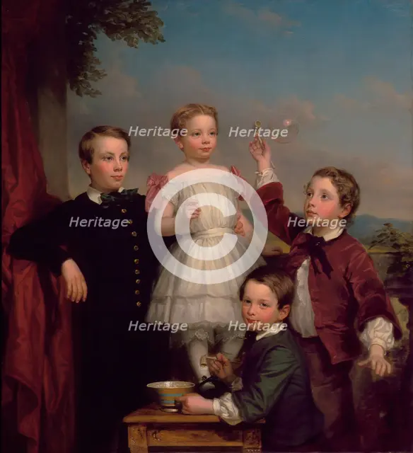 Portrait of Children (image 2 of 2), 1853. Creator: George Augustus Baker.