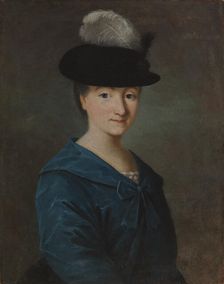 Portrait of Christina Agatha Silfersparre, 1760-1769. Creator: Nils Schillmark