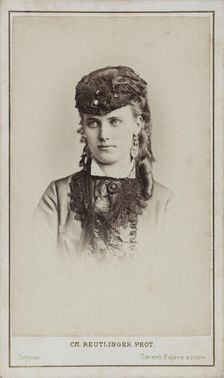 Portrait of Christine Nilsson (1843-1921). Creator: Photo studio Reutlinger, Paris