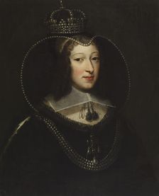 Portrait of Christine of France, Dowager Duchess and Regent of Savoy, 1640s. Creator: Unknown
