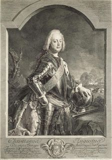 Portrait of Christian August, Prince of Anhalt-Zerbst (1690-1747), 1750. Creator: Schmidt, Georg Freidrich (1712-1775)