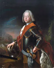 Portrait of Christian August, Prince of Anhalt-Zerbst (1690-1747), 1725. Creator: Pesne, Antoine (1683-1757)