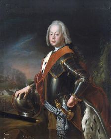 Portrait of Christian August, Prince of Anhalt-Zerbst (1690-1747), 1725. Creator: Pesne, Antoine (1683-1757)