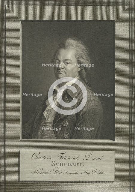 Portrait of Christian Friedrich Daniel Schubart (1739-1791), 1790.