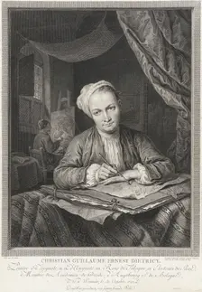 Portrait of Christian Guillaume Ernest Dietricy, 1765. Creator: Jakob Matthias Schmutzer