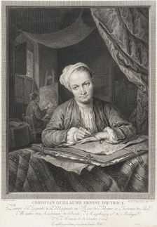 Portrait of Christian Guillaume Ernest Dietricy, 1765. Creator: Jakob Matthias Schmutzer
