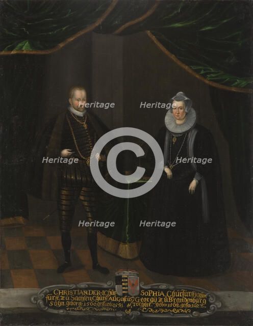 Portrait of Christian I (1568-1622), Elector of Saxony and Sophie of Brandenburg (1568-1622), Electr