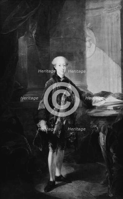 Portrait of Christian VII as crown prince, 1762. Creator: Carl Gustaf Pilo.