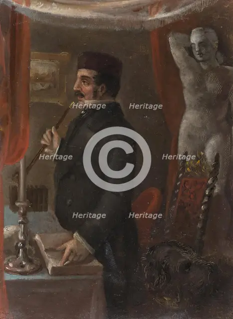 Portrait of Christian Wolf, 1842. Creator: Nikolaj Aleksandrovic Bestuzev.