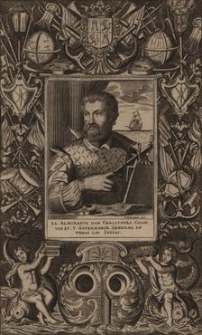 Portrait of Christopher Columbus, 1625. Creator: Anonymous