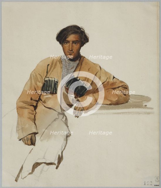 Portrait of Christophor Dmitrievich Sanikidze, 1841. Artist: Gagarin, Grigori Grigorievich (1810-1893)
