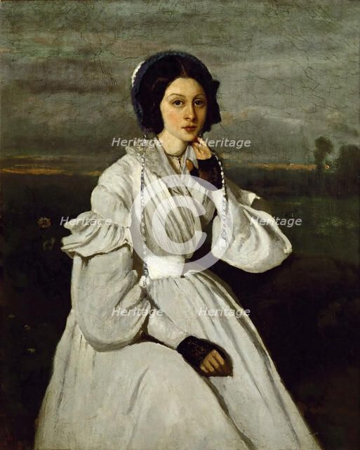 Portrait of Claire Sennegon. Artist: Corot, Jean-Baptiste Camille (1796-1875)