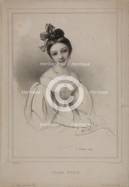 Portrait of Clara Schumann (1819-1896), 1832. Creator: Fechner, Eduard Clemens (1799-1861).