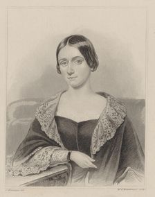 Portrait of Clara Schumann (1819-1896), 1850. Creator: Wrankmore, William Colley (active 1836-1858)