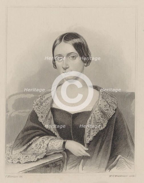 Portrait of Clara Schumann (1819-1896), 1850. Creator: Wrankmore, William Colley (active 1836-1858).
