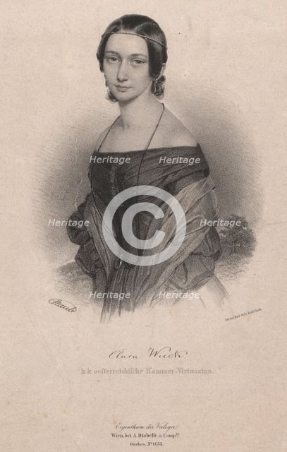 Portrait of Clara Wieck-Schumann (1819-1896), 1838. Creator: Staub, Andreas (1806-1839).