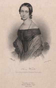 Portrait of Clara Wieck-Schumann (1819-1896), 1838. Creator: Staub, Andreas (1806-1839)