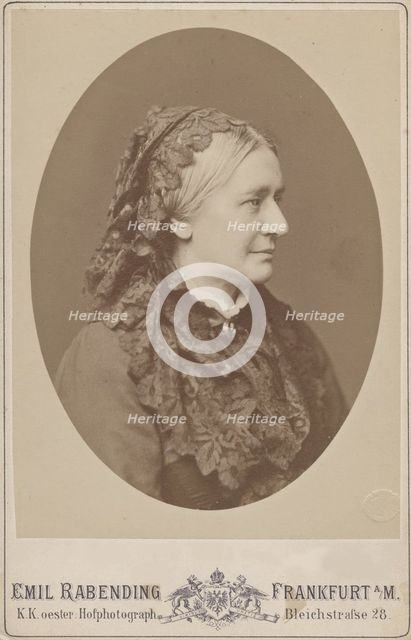 Portrait of Clara Wieck-Schumann (1819-1896), 1883. Creator: Rabending, Emil (1823-1886).