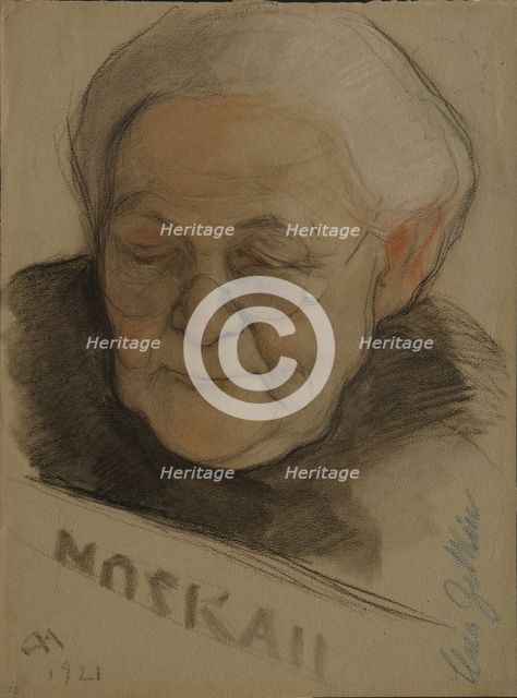 Portrait of Clara Zetkin (1857-1933), 1921. Artist: Andreev, Nikolai Andreevich (1873-1932)
