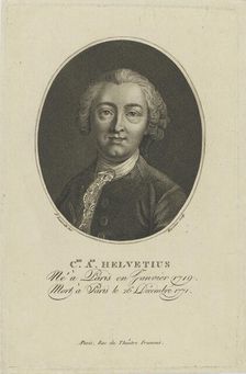 Portrait of Claude Adrien Helvétius (1715-1771), c. 1800. Creator: Bonneville, François (active 1787-1802)