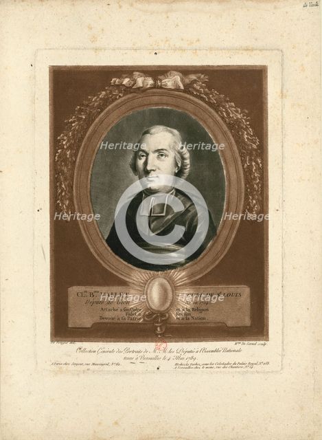 Portrait of Claude-Benjamin Vallet (1754-1826) , 1789. Creator: Cernel, Marie Louise Suzanne Champion de (1753-1834).