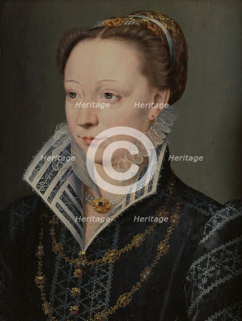 Portrait of Claude Catherine de Clermont-Tonnerre, Duchess of Retz (1543-1603), c1571. Creator: Unknown.