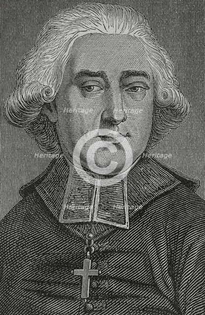Portrait of Claude Fauchet (1744-1793), French revolutionary priest. 1876.  Creator: Pannemaker.