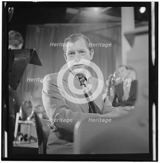 Portrait of Claude Thornhill and Emil Terry(?), Columbia Pictures...Beautiful Doll, N.Y., 1947. Creator: William Paul Gottlieb.