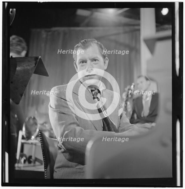 Portrait of Claude Thornhill and Emil Terry(?), Columbia Pictures...Beautiful Doll, N.Y., 1947. Creator: William Paul Gottlieb.