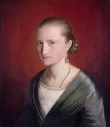 Portrait of Claudine Jaeger, 1843. Creator: Adolph Tidemand