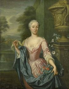 Portrait of Claudine van Royen (born 1712), Wife of Pieter Teding van Berkhout, 1757. Creator: Hieronymus van der Mij