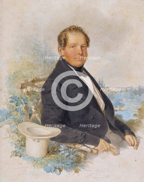 Portrait of Crown Prince Frederick William of Prussia (1795-1861), 1839. Creator: Clarot, Alexander (1796-1842).