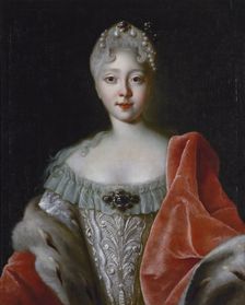 Portrait of Crown Princess Elizabeth Petrovna, 1724. Creator: Louis Caravaque