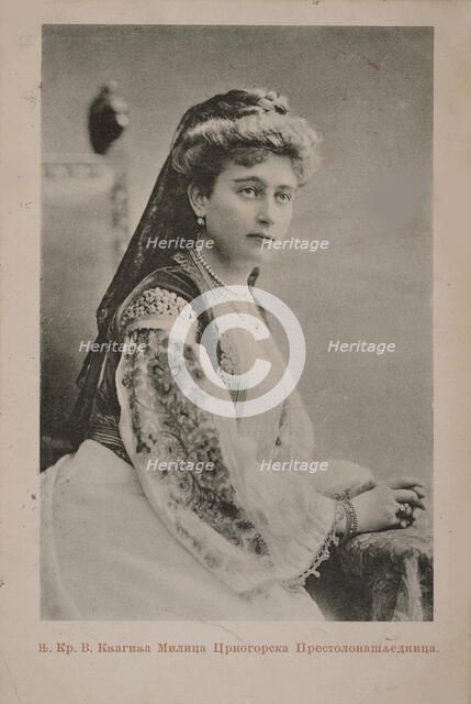 Portrait of Crown Princess Jutta Militza of Montenegro (1880-1946), Duchess of Mecklenburg-Strelitz, Creator: Anonymous.