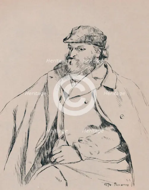 'Portrait of CÚzanne', c.1874, (1946). Artist: Camille Pissarro.