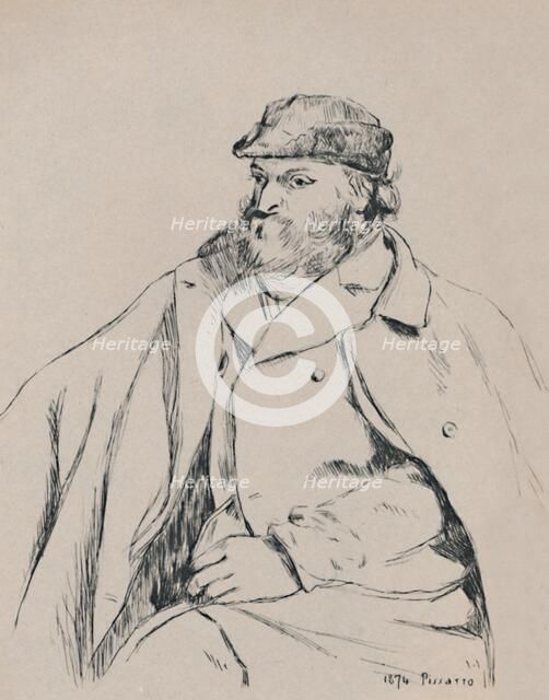 'Portrait of CÚzanne', c.1874, (1946). Artist: Camille Pissarro.