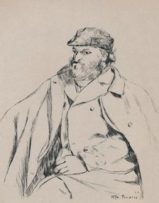 Portrait of CÚzanne c.1874, (1946). Artist: Camille Pissarro